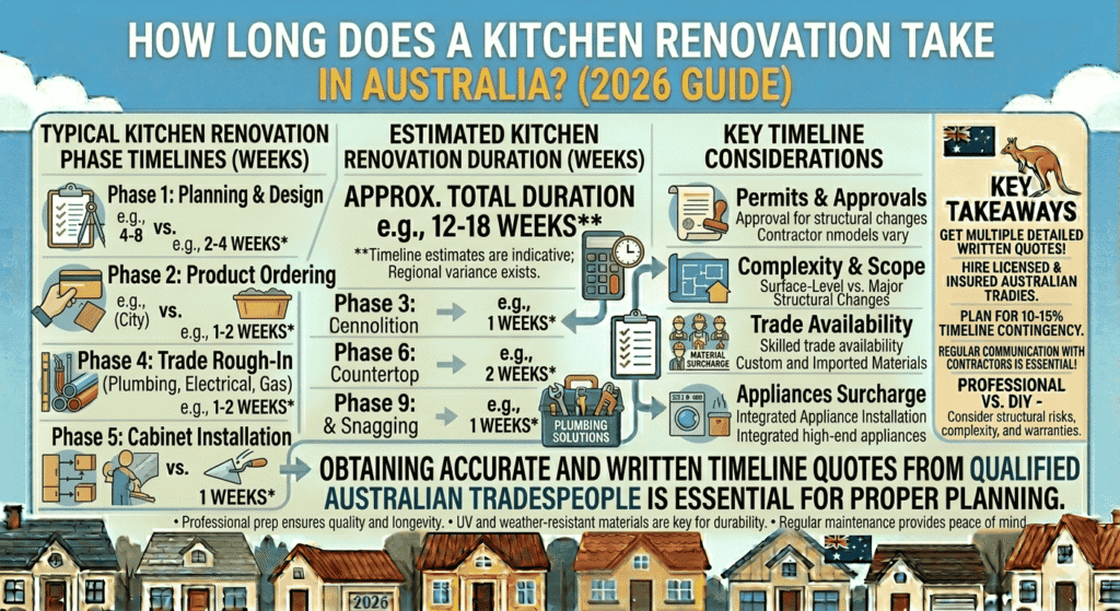 How Long Does a Kitchen Renovation Take in Australia (2026 Guide)