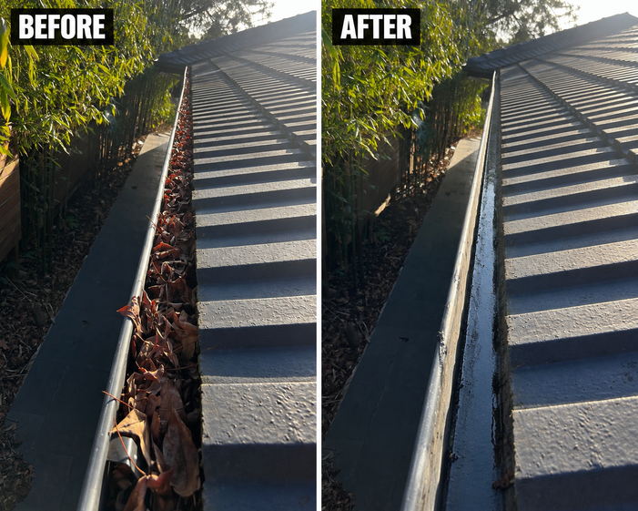 Before & after our roofing work